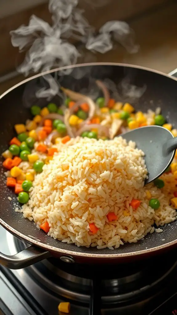 add rice stir fry