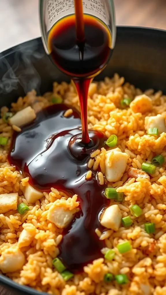 mix in soy sauce