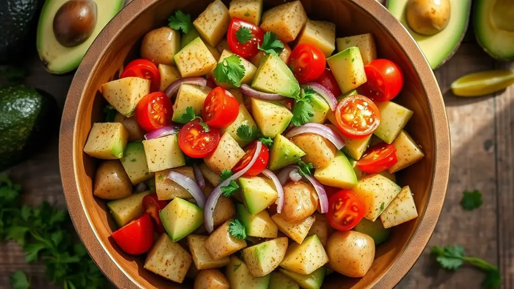 avocado infused potato salad