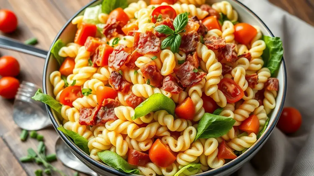 bacon lettuce tomato pasta