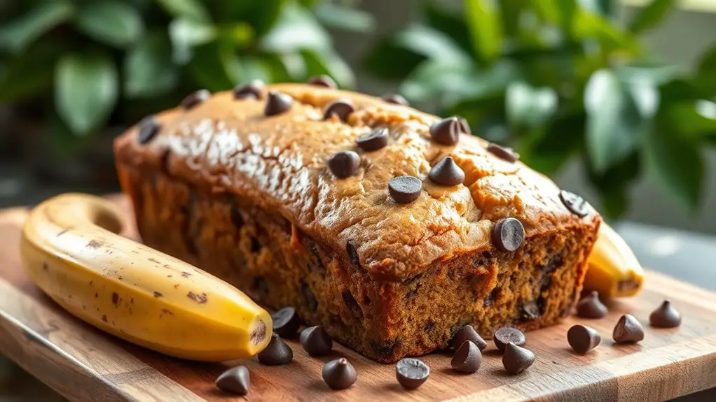 banana loaf with chocolate chips