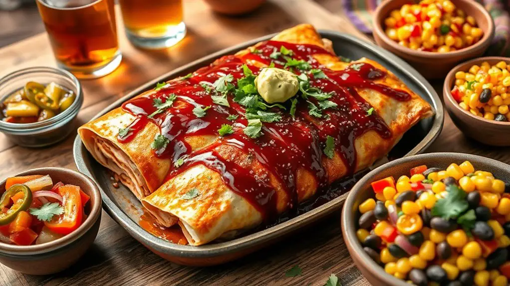 bbq chicken stuffed enchiladas