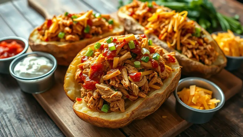 bbq chicken stuffed potatoes