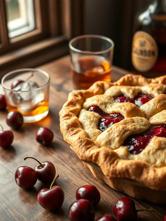 bourbon infused cherry dessert