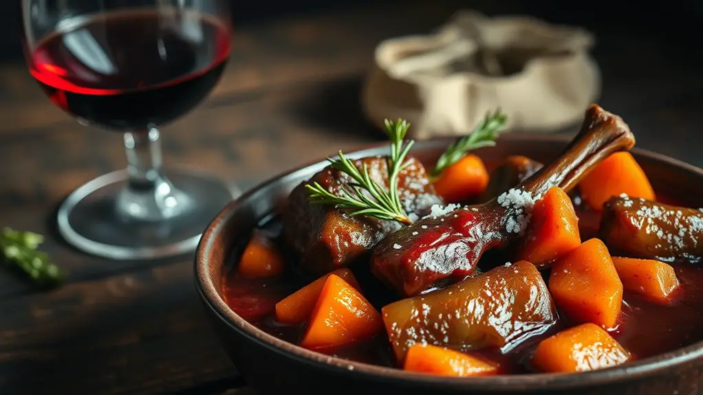 braised oxtail with wine