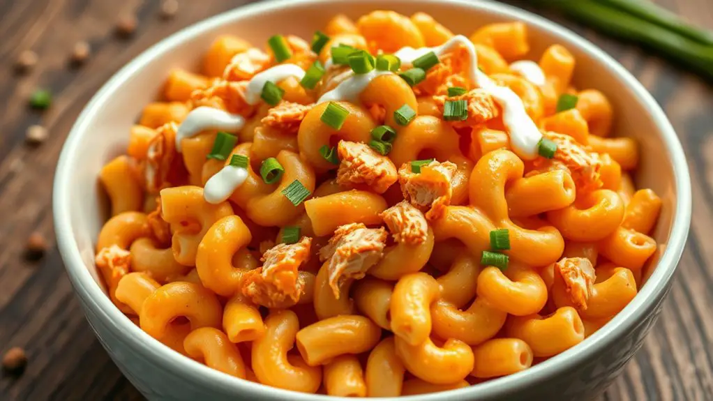 buffalo chicken macaroni dish