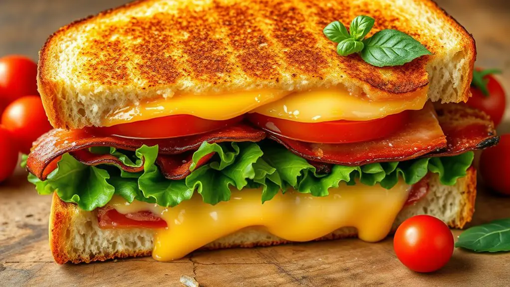 cheesy bacon lettuce sandwich