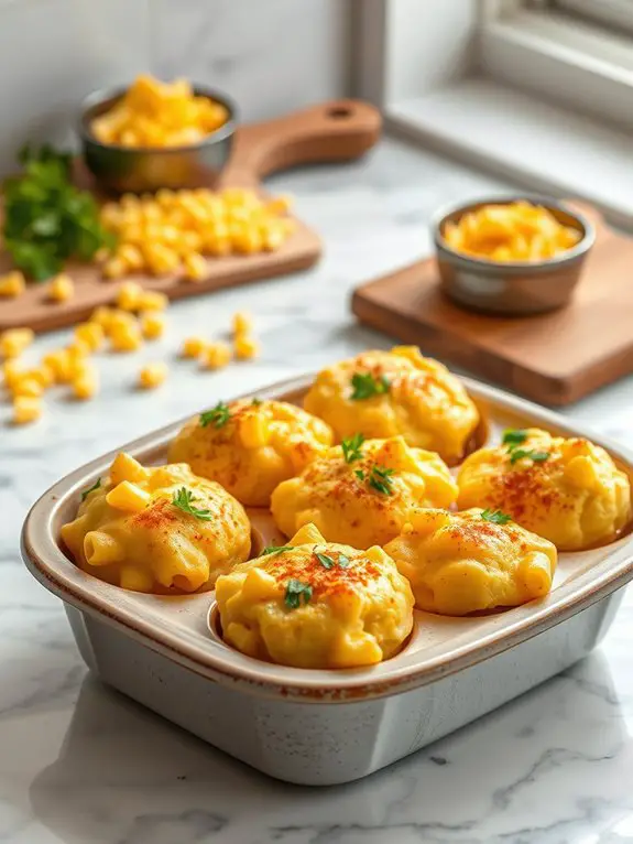 cheesy baked pasta treats