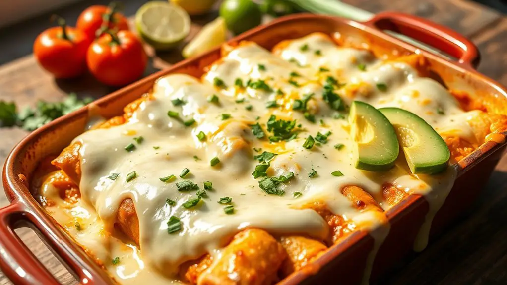 cheesy enchiladas with sauce