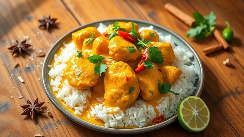 coconut infused chicken curry