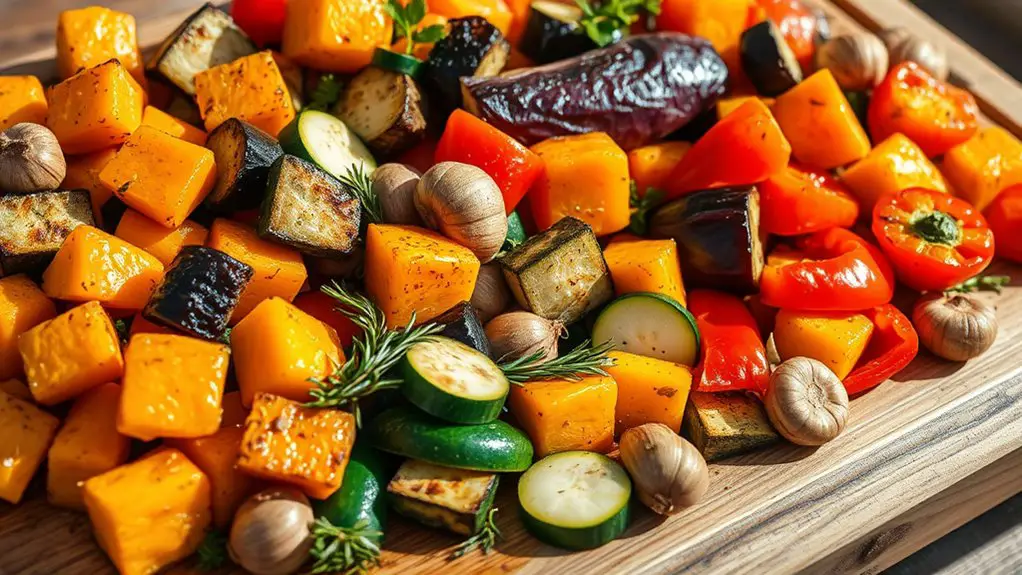 colorful oven roasted vegetables