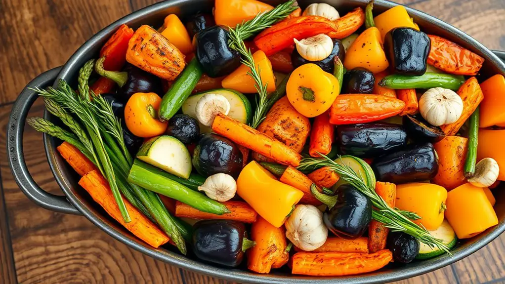 colorful roasted vegetable mix