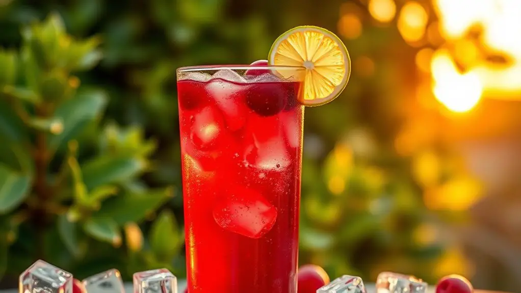 cranberry flavored vodka drink