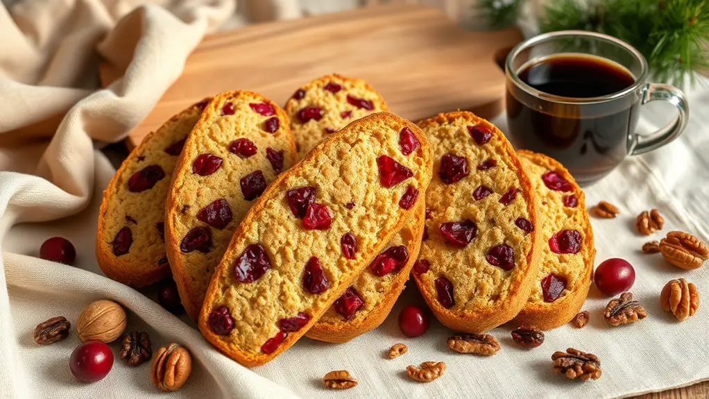 cranberry walnut flavored biscotti