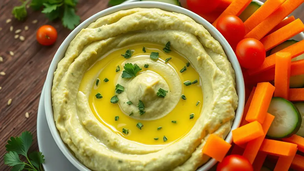 creamy avocado chickpea dip