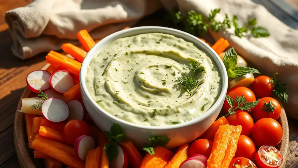 creamy avocado yogurt dip