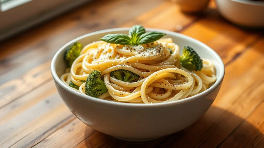 creamy broccoli pasta dish