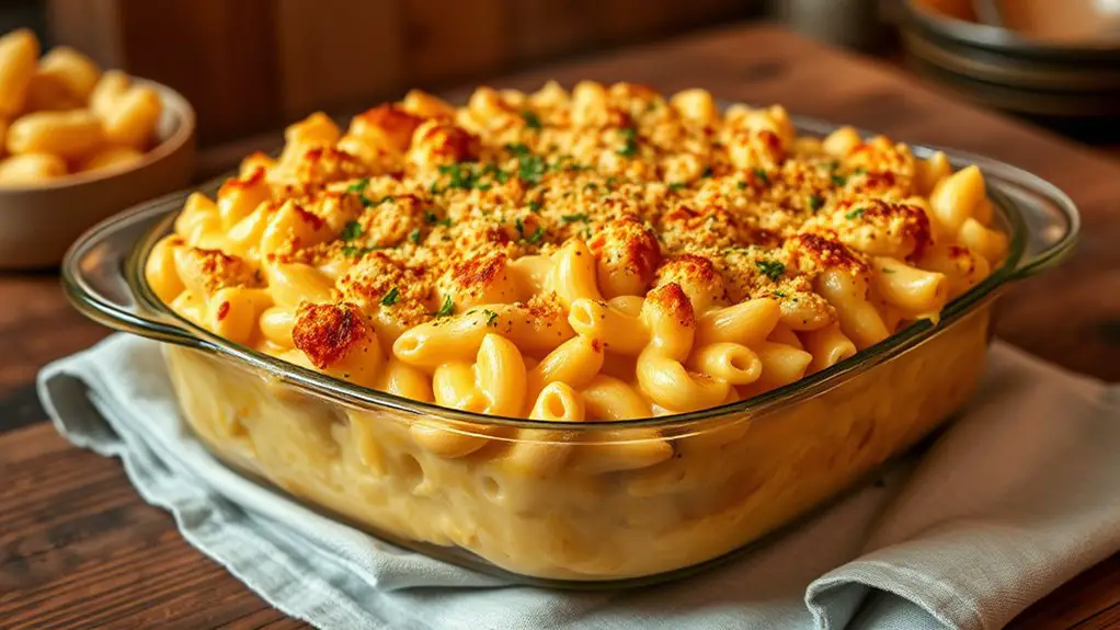 creamy cheesy pasta bake