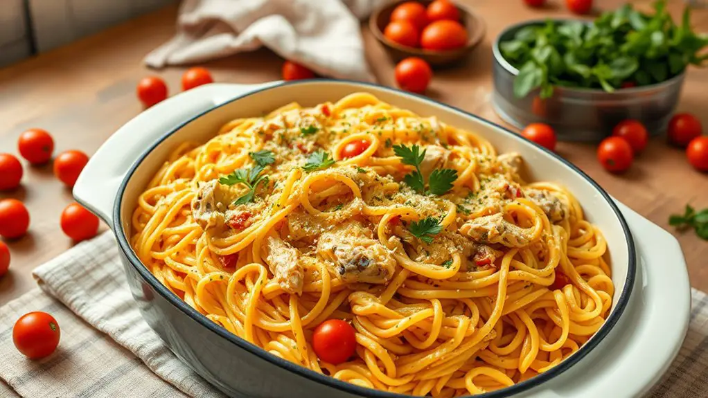 creamy chicken spaghetti casserole