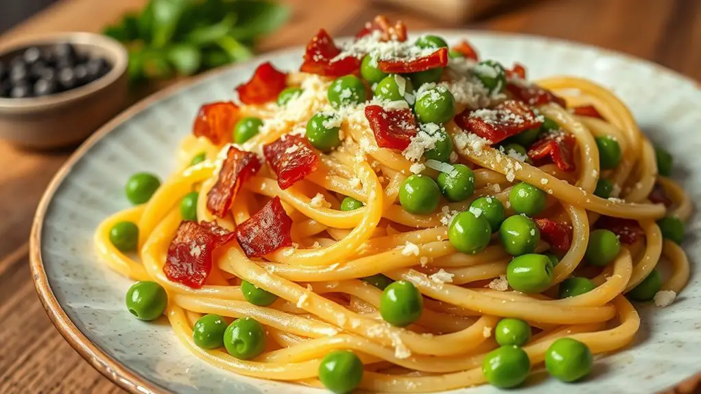 creamy pasta with bacon