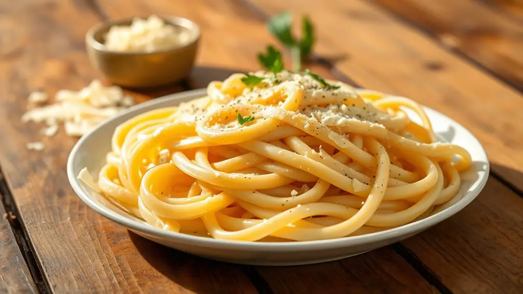 creamy pasta with cheese