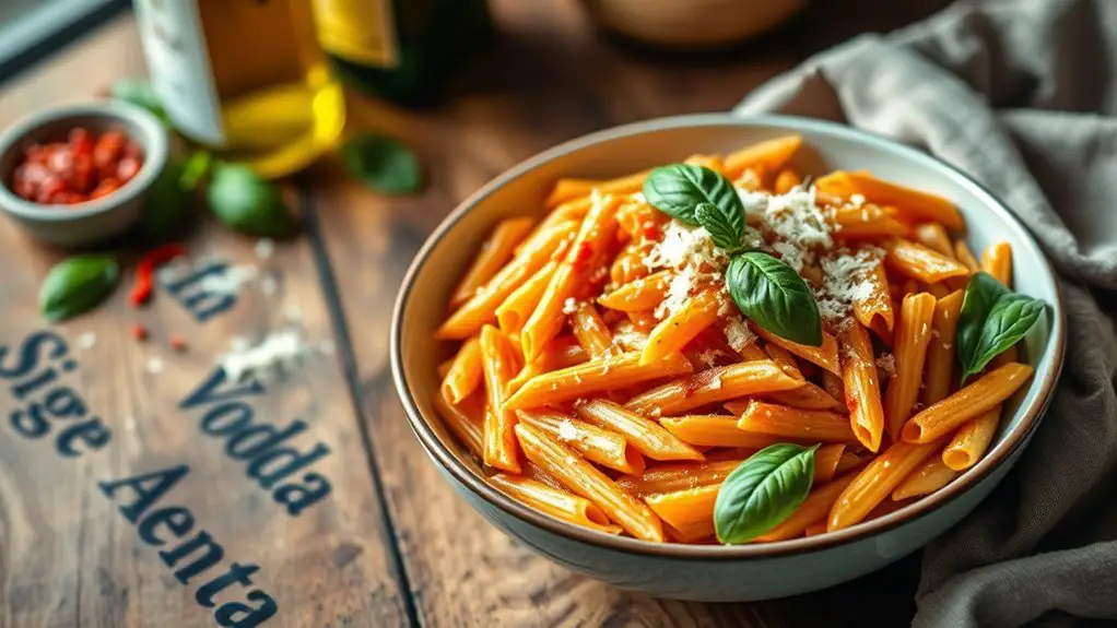 creamy vegetarian pasta dish