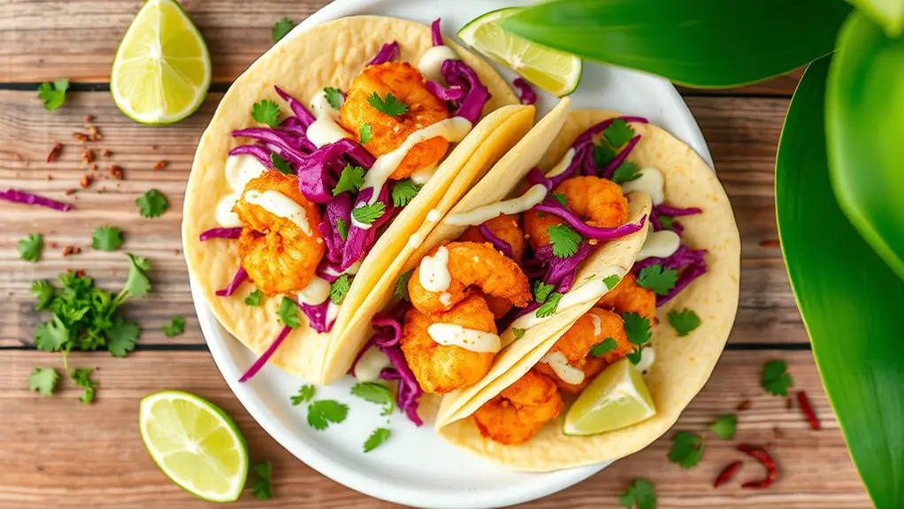 crispy coconut shrimp tacos