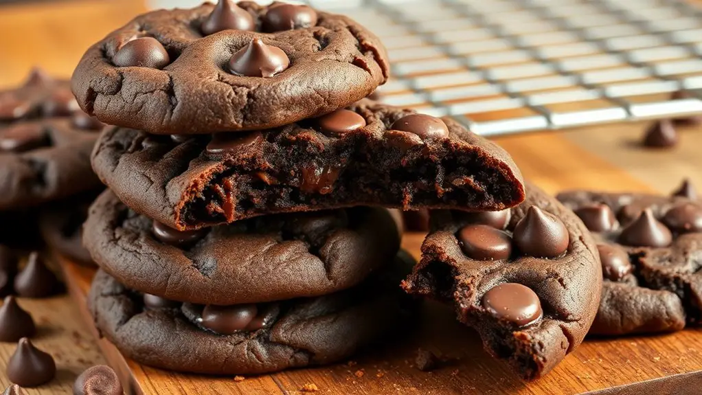 decadent double chocolate cookies