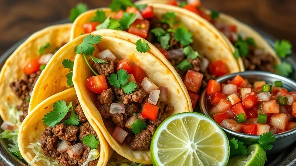 delicious beef filled tacos