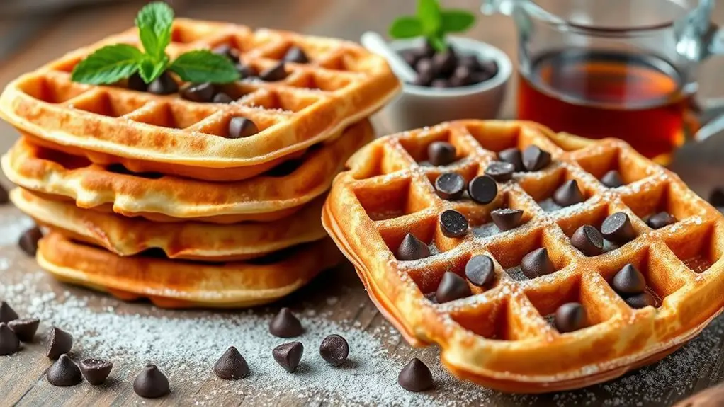 delicious chocolate chip waffles