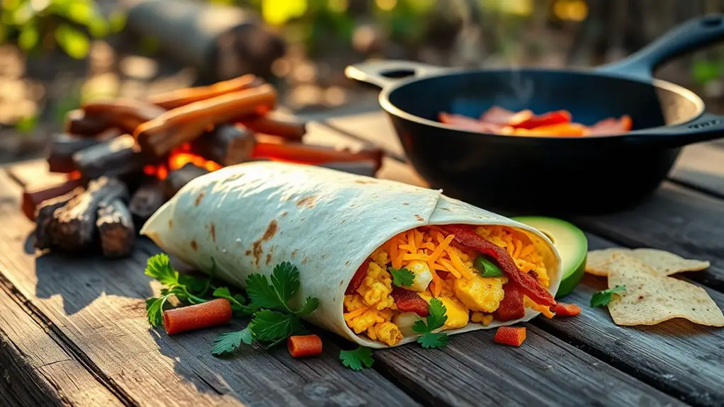 delicious morning meal wraps