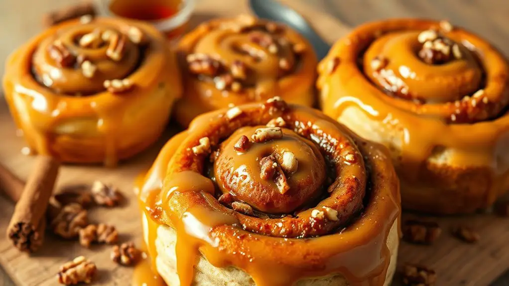 delicious nutty cinnamon rolls