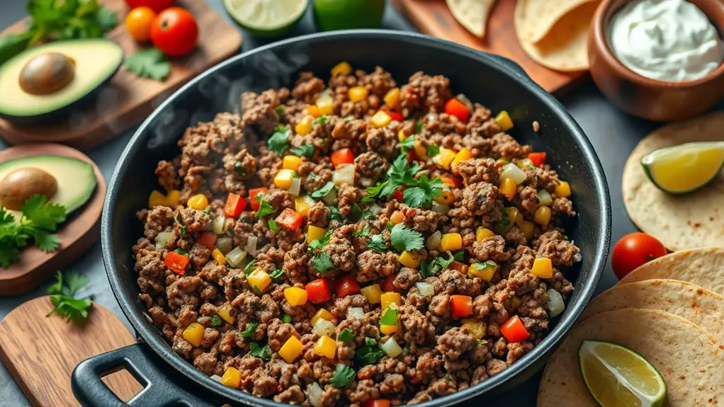 deliciously seasoned taco mixture