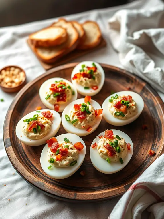 eggs with savory toppings