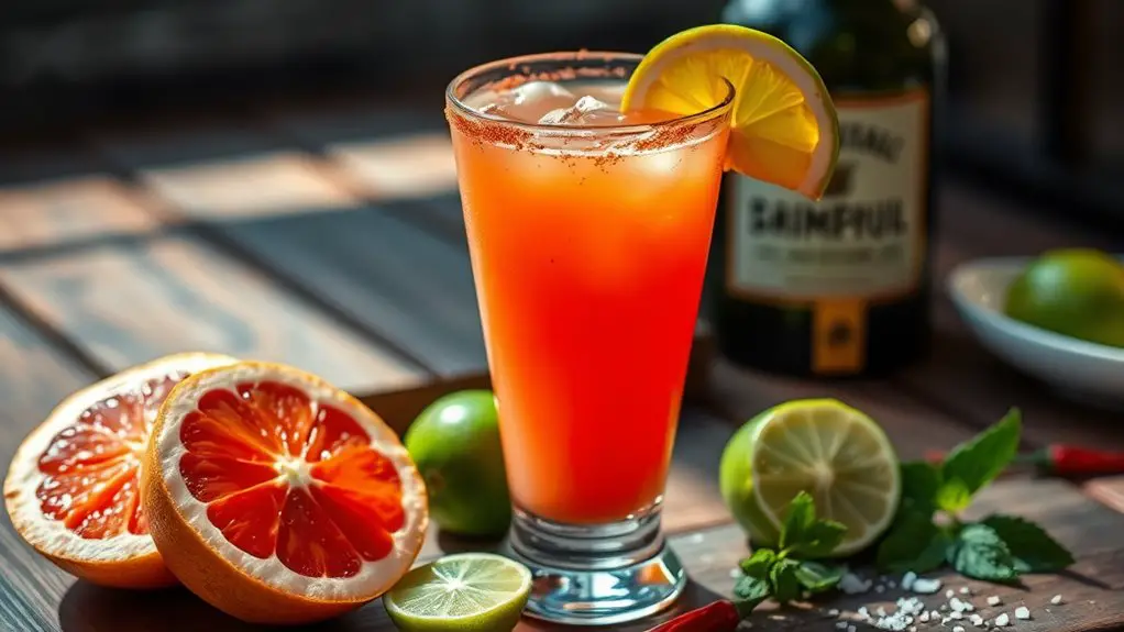 fiery grapefruit tequila cocktail