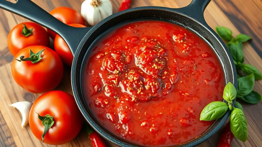 fiery tomato garlic sauce