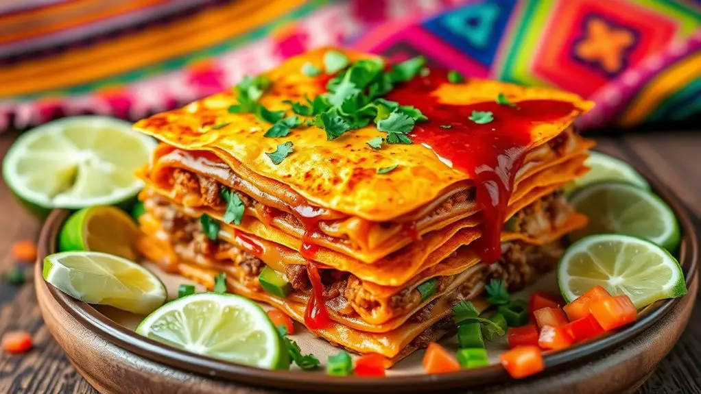 flavorful layered mexican dish