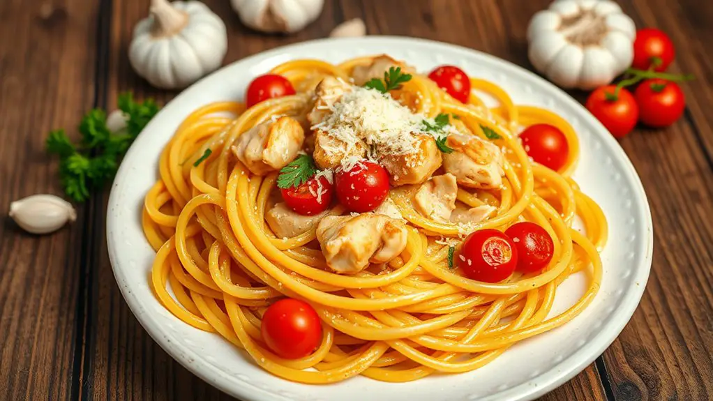 garlic butter chicken pasta