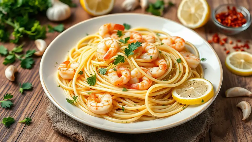 garlic butter shrimp pasta