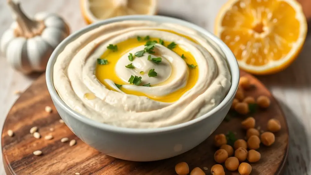 garlic infused lemon hummus recipe