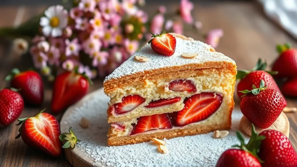 gluten free strawberry almond cake