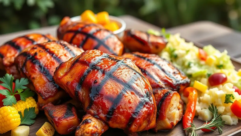 grilled chicken with barbecue