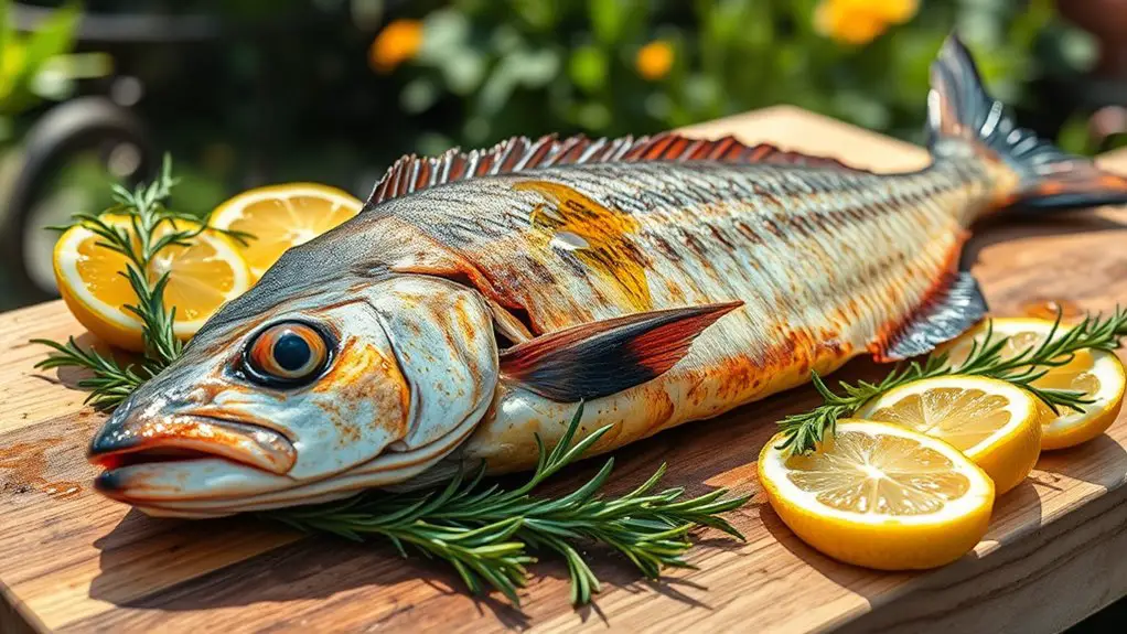 grilled dorado with marinade