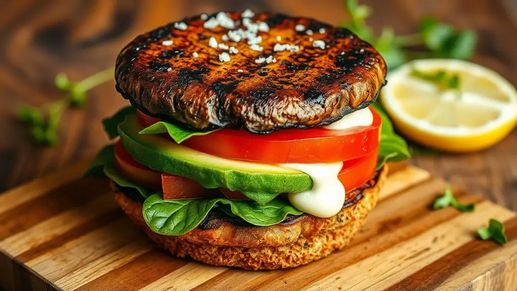 grilled portobello mushroom patty