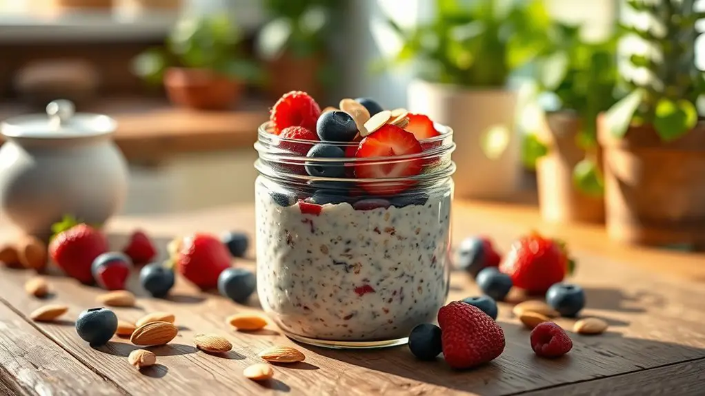 healthy berry almond breakfast