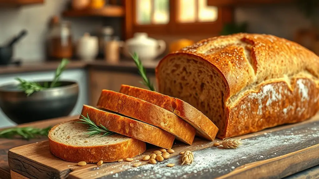 healthy fiber rich bread