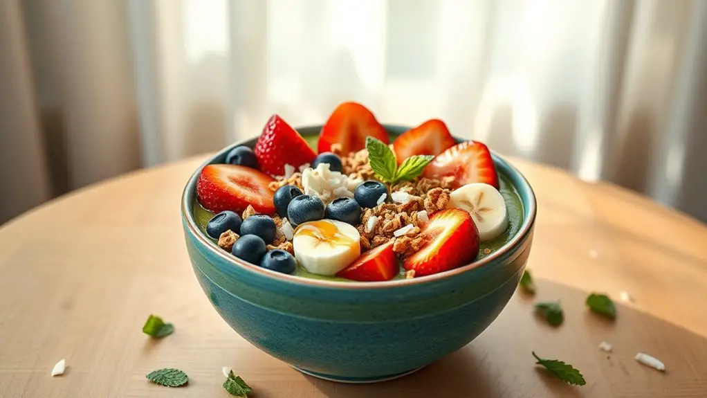 healthy protein smoothie bowl