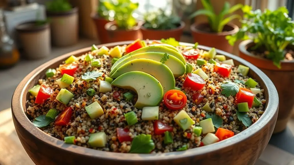 healthy quinoa avocado salad