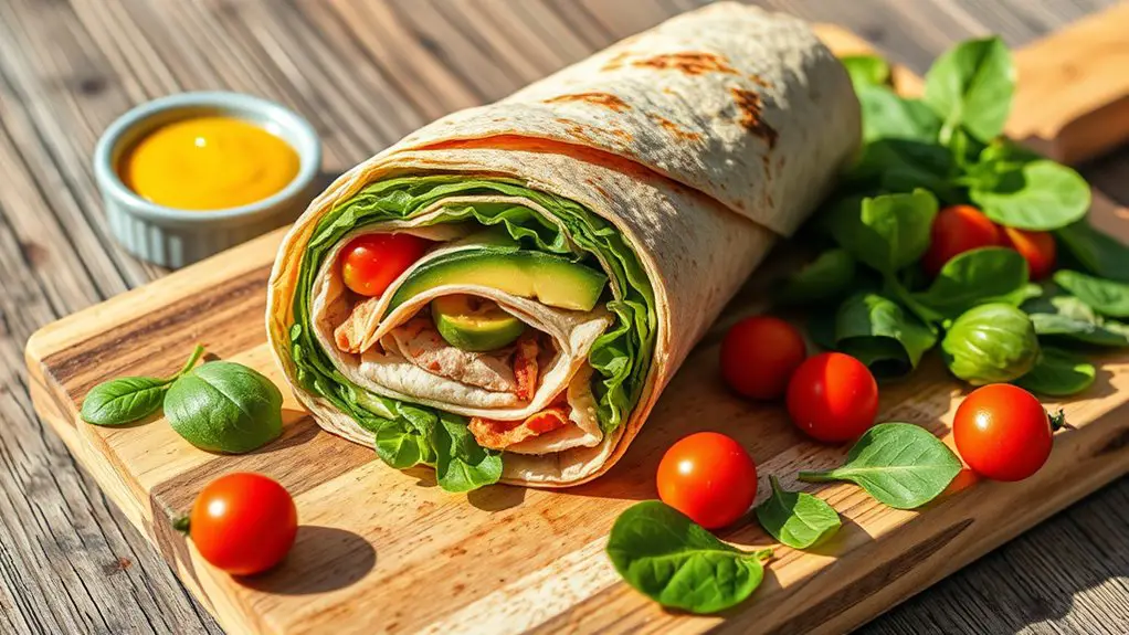 healthy turkey avocado wrap