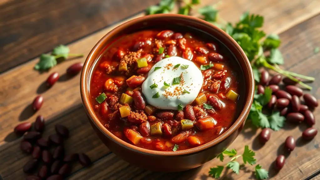 hearty flavorful spicy chili